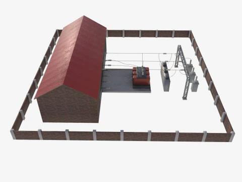 Traction substation 3D Model