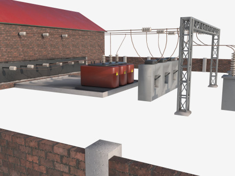 Traction substation 3D Model