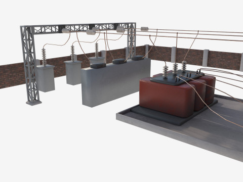 Traction substation 3D Model