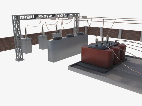 Traction substation 3D Model