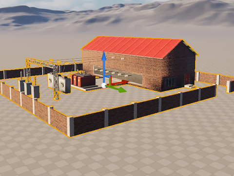 Traction substation 3D Model