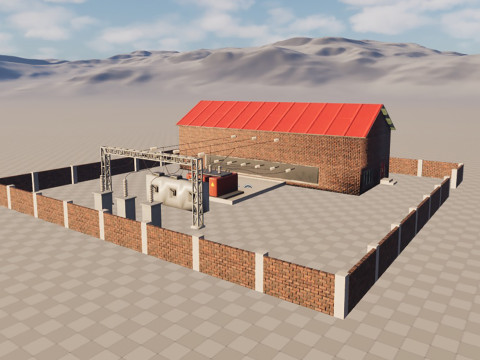 Traction substation 3D Model