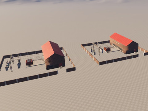 Traction substation 3D Model
