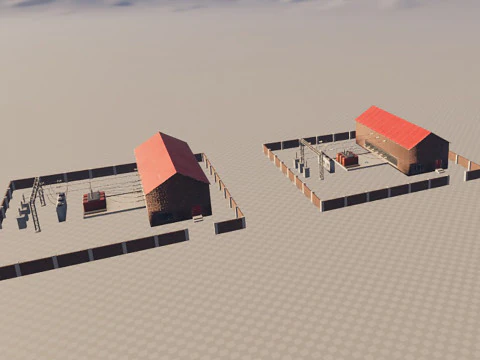 Traction substation 3D Model
