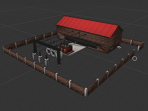 Traction substation 3D Model