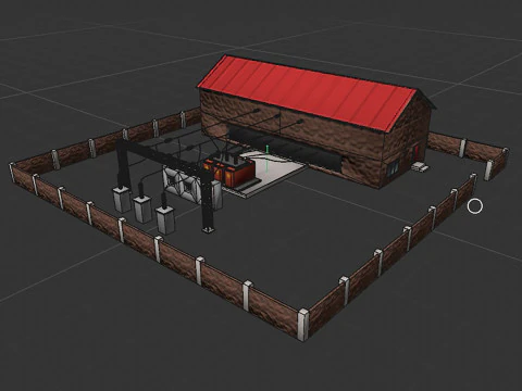 Traction substation 3D Model