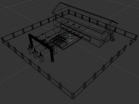 Traction substation 3D Model