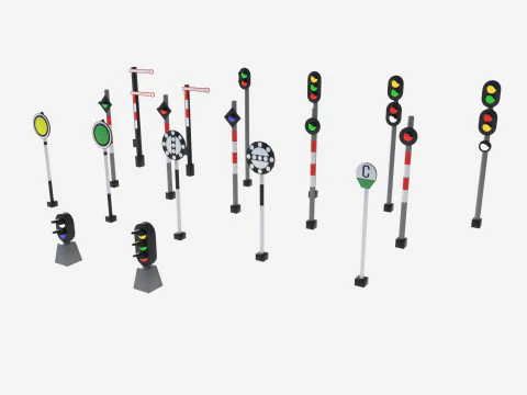 Railway signal 3D Model