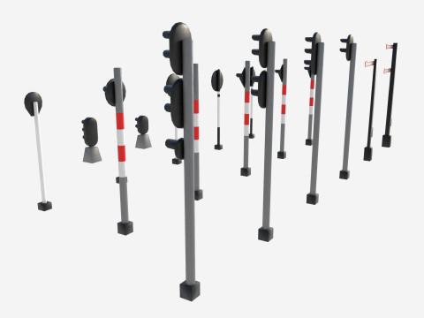 Railway signal 3D 模型
