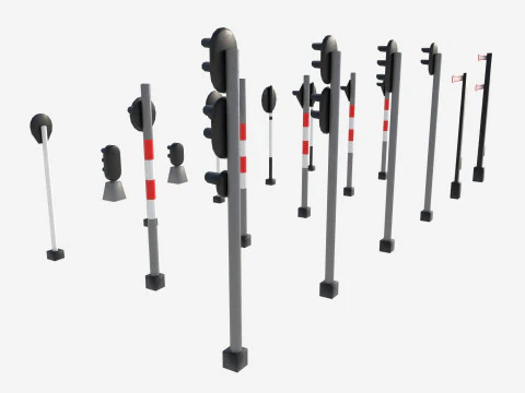 Railway signal 3D Model