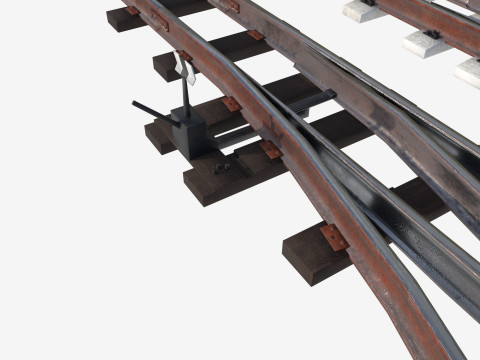 Набір залізничних колій і рейок 3D Модель