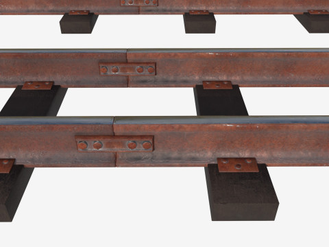 Набір залізничних колій і рейок 3D Модель