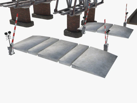A set of railway bridges 3D Model