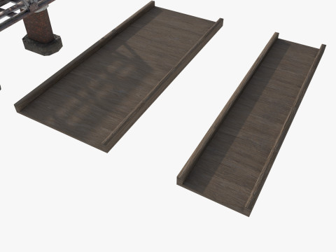 Um conjunto de pontes ferroviárias Modelo 3D