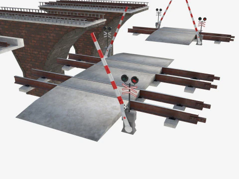 A set of railway bridges 3D Model