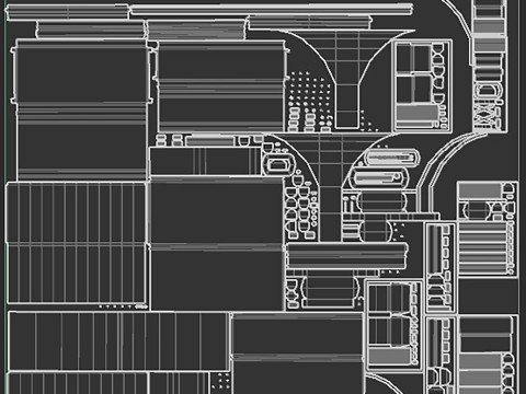 Um conjunto de pontes ferroviárias Modelo 3D