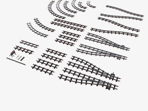 Set ferroviario di grandi dimensioni Modello 3D