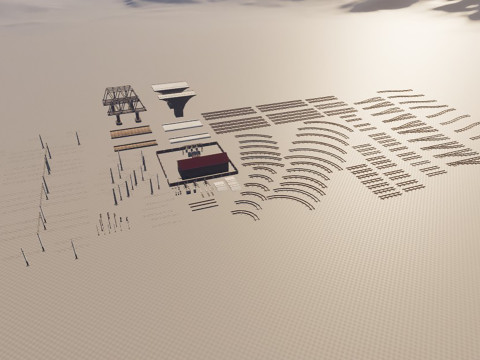 Великий залізничний набір 3D Модель