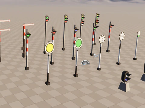 Set ferroviario di grandi dimensioni Modello 3D