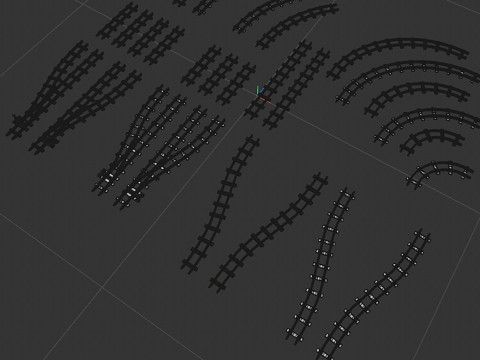 Великий залізничний набір 3D Модель