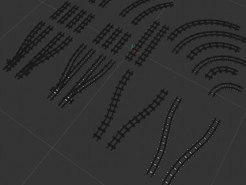Set ferroviario di grandi dimensioni Modello 3D