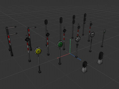 Set ferroviario di grandi dimensioni Modello 3D