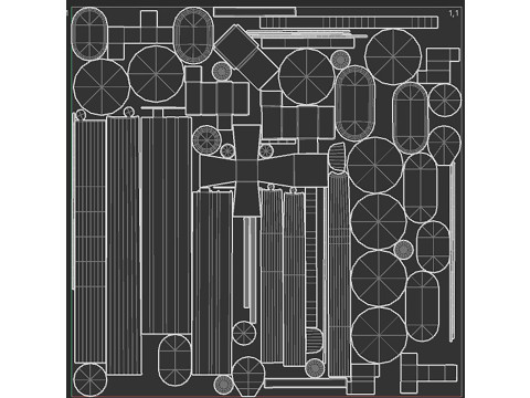 Великий залізничний набір 3D Модель