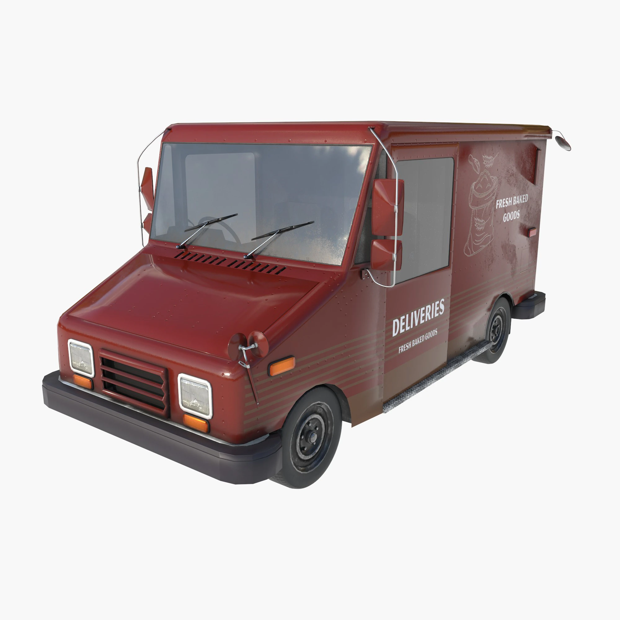 Grumman bread truck 3D Model .c4d .max .obj .3ds .fbx .stl .blend 