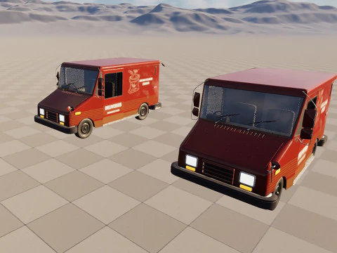 Grumman bread truck 3D Model