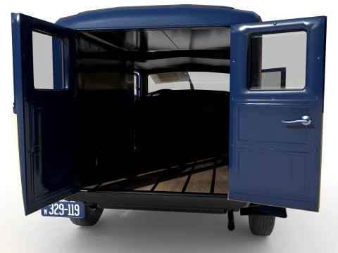 1932 retro model panel van delivery 3D Model