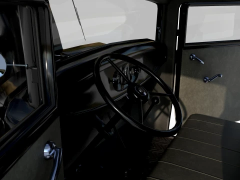 1932 retro 4-door police sedan 3D Model