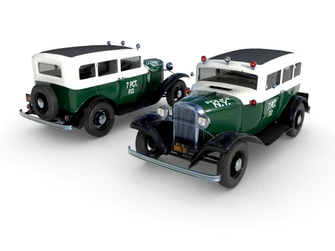 4-drzwiowy sedan policyjny NY z 1932 r Model 3D