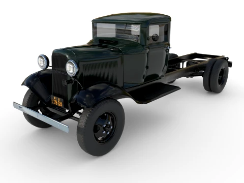 1933 truck with an extended wheelbase 3D Model