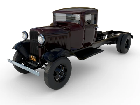 1933 truck with an extended wheelbase 3D Model