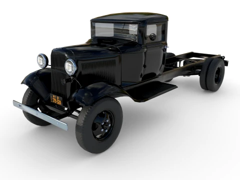 1933 truck with an extended wheelbase 3D Model
