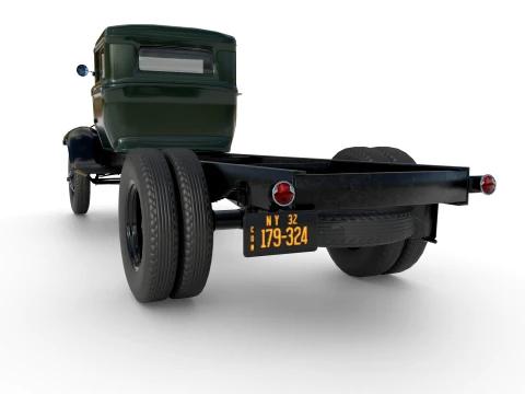 1933 truck with an extended wheelbase 3D Model