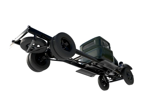 1933 truck with an extended wheelbase 3D Model