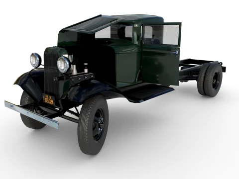 1933 truck with an extended wheelbase 3D Model