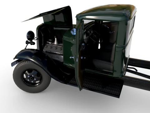 1933 truck with an extended wheelbase 3D Model