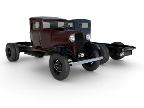 1933 a short wheelbase truck 3D Model