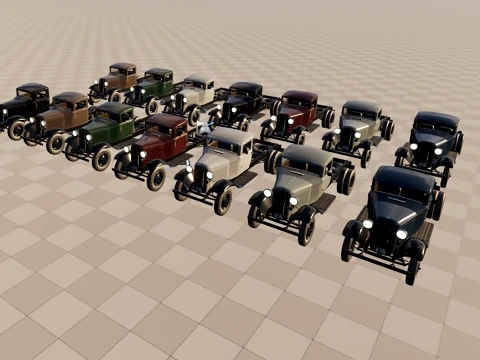 1933 a short wheelbase truck 3D Model