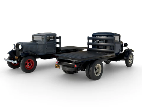 1933 a Platform truck 3D Model