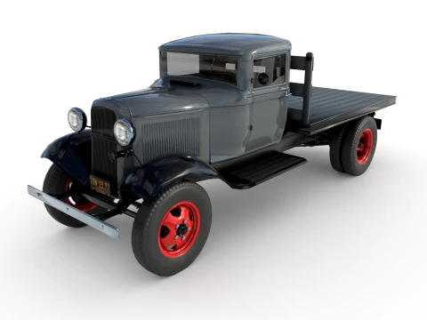 1933 a Platform truck 3D Model