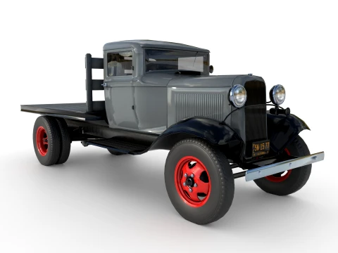 1933 a Platform truck 3D Model