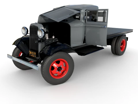 1933 a Platform truck 3D Model