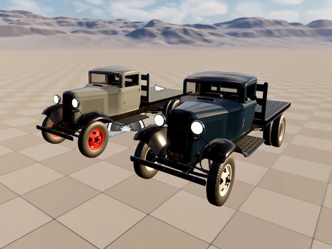 1933 a Platform truck 3D Model
