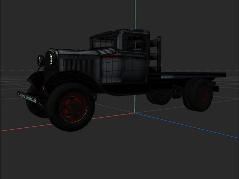 1933 a Platform truck 3D Model
