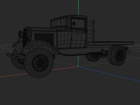 1933 a Platform truck 3D Model