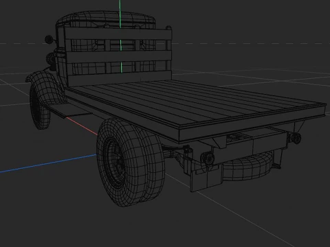 1933 a Platform truck 3D Model