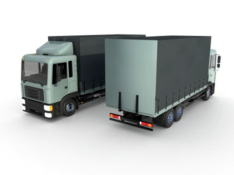 Awning cargo truck 3Dモデル